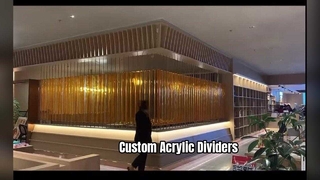 Custom  acrylic round - tube partitions that can rotate